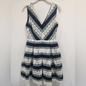 NWT Navy White And Sea Green Lace Dress By NSR